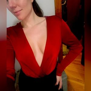 Red luxury bodysuit